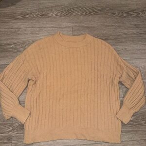 Aerie Warm Beige Ribbed Sweater